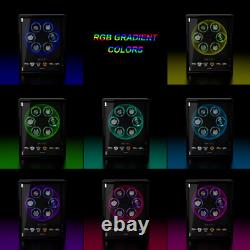 6+6 Automatic Watch Winder Fingerprint Watch Storage Display Case LED/RGB Balck