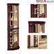 6 Layers Curio Display Cabinet Cupboard Wood Glass Office Case Door Storage Home