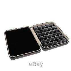 60Pcs Loose Diamond Display Box Gemstone Storage Case Leather Carrying Case