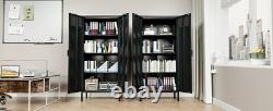 61 in Metal Display Case, Metal Lockers, 4 layers, 3 Adjustable Shelves For Home