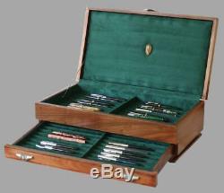 #630 Custom Solid Wood Fountain Pen Storage Display Chest Hand Crafted Pen Box