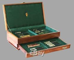 #630 Custom Solid Wood Fountain Pen Storage Display Chest Hand Crafted Pen Box