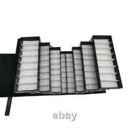 64 Pairs Suitcase Card Black Sunglass Eyeglasses Storage Organizer Display Case