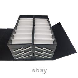 64 Pairs Suitcase Card Black Sunglass Eyeglasses Storage Organizer Display Case