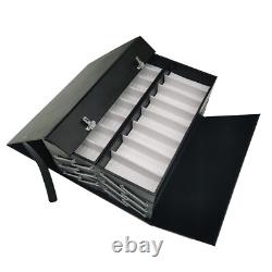 64 Pairs Suitcase Card Black Sunglass Eyeglasses Storage Organizer Display Case