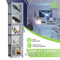 68 Display Case Collectibles Clear Acrylic Collectibles withFlip up Door5 Tiers