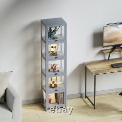 68 Display Case Collectibles Clear Acrylic Collectibles withFlip up Door5 Tiers