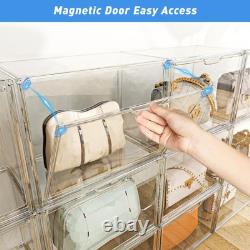 6PCS Acrylic Display Case, Display Cases for Collectibles, Purse Storage Orga