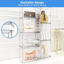 6PCS Acrylic Display Case, Display Cases for Collectibles, Purse Storage Orga