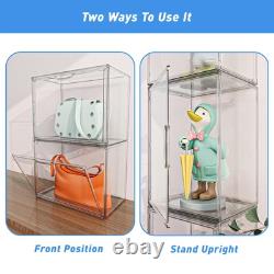 6PCS Acrylic Display Case, Display Cases for Collectibles, Purse Storage Orga