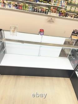 70 Inch Wide Aluminum Frame Back Opening Extra Vision Glass Display Showcase