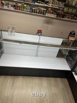 70 Inch Wide Aluminum Frame Back Opening Extra Vision Glass Display Showcase