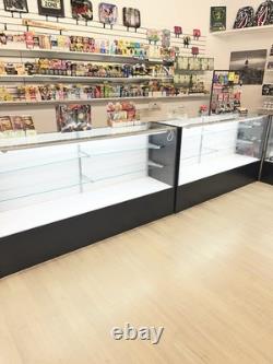 70 Inch Wide Aluminum Frame Back Opening Extra Vision Glass Display Showcase