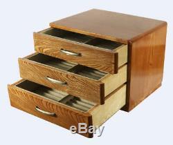 #707 Custom Solid Wood Fountain Pen Storage Display Chest Hand Crafted Pen Box