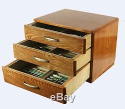 #707 Custom Solid Wood Fountain Pen Storage Display Chest Hand Crafted Pen Box