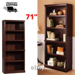 71 Ashwood Road 5 Shelf Bookcase Collection Storage Display Case Classic Cherry