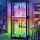 71 Tall Glass Cabinet Display Case with RGB Lights and Doors for Collectibles