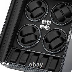 8+5 LED Light Automatic Watch Winder Box Watch Display Storage Case Winder Box