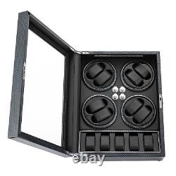 8+5 LED Light Automatic Watch Winder Box Watch Display Storage Case Winder Box