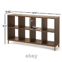 8 Cubby Book Case Horizontal LP Vinyl Album Record Storage Display Shelving Unit