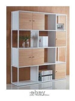 8 Cube Wooden Bookcase Shelving Unit Display Storage Shelf Home Office Light Oak