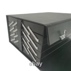 80 Pairs Foldable Eyeglasses Storage Cabinet Display Case with Lock PU Leather