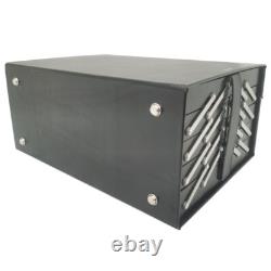 80 Pairs Foldable Eyeglasses Storage Cabinet Display Case with Lock PU Leather