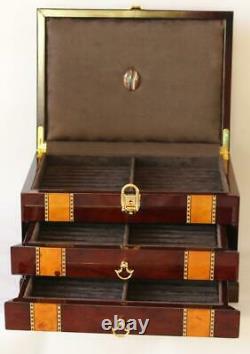 #823 Fountain Pen Storage Display Chest Hand Crafted Custom Built Interior