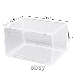 9/12Pack Clear Shoe Storage Box Plastic Sneaker Display Case Organizer Container