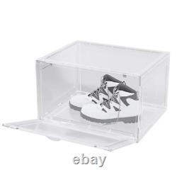 9/12Pack Clear Shoe Storage Box Plastic Sneaker Display Case Organizer Container