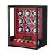 9+6 Automatic Watch Winder Fingerprint Watch Box Storage Display Case LED/RGB US