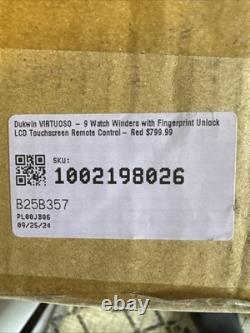 9+6 Automatic Watch Winder Fingerprint Watch Box Storage Display Case LED/RGB US