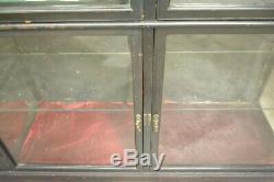 9' TALL Black Wood Glass DISPLAY Show Case STORE MERCANTILE Tomlinson Antiques