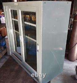 A. S. Aloe Company Vintage Medical Display Storage Cabinet Case With Sliding Door