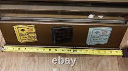 ANTIQUE ADVERTISING DISPLAY CASE Store Countertop Black Diamond Music Strings