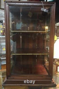 ANTIQUE COUNTRY STORE COUNTER TOP DISPLAY CASE With2 ORIGINAL WOODEN SHELVES