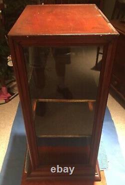 ANTIQUE COUNTRY STORE COUNTER TOP DISPLAY CASE With2 ORIGINAL WOODEN SHELVES