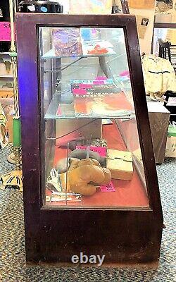 ANTIQUE GENERAL STORE LOCKING DISPLAY CASE BACK-LOADING POSSIBLY McLEAN (#4)