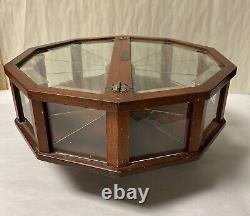 ANTIQUE SELF SELLING STORE COUNTER ROTATING CANDY DISPLAY CASE dated 1918