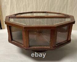 ANTIQUE SELF SELLING STORE COUNTER ROTATING CANDY DISPLAY CASE dated 1918