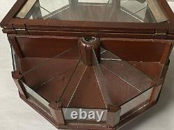 ANTIQUE SELF SELLING STORE COUNTER ROTATING CANDY DISPLAY CASE dated 1918