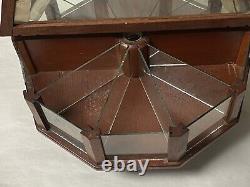 ANTIQUE SELF SELLING STORE COUNTER ROTATING CANDY DISPLAY CASE dated 1918