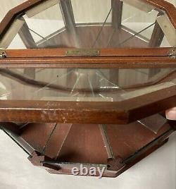 ANTIQUE SELF SELLING STORE COUNTER ROTATING CANDY DISPLAY CASE dated 1918