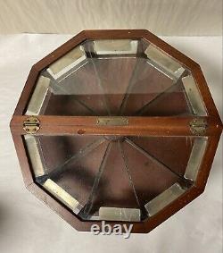 ANTIQUE SELF SELLING STORE COUNTER ROTATING CANDY DISPLAY CASE dated 1918