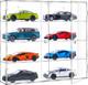 Acrylic Display Case 1/24 Diecast Model Cars 4 Levels 8 Slots Wall Mount Desktop