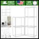 Acrylic Display Case Clear Stackable Storage Bins with Magnetic Lid 5 Pack