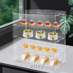 Acrylic Display Case Countertop Bakery Pastry Storage Holder 4 Layers Showcase