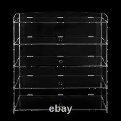 Acrylic Display Case Countertop Bakery Pastry Storage Holder 4 Layers Showcase