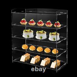 Acrylic Display Case Countertop Bakery Pastry Storage Holder 4 Layers Showcase