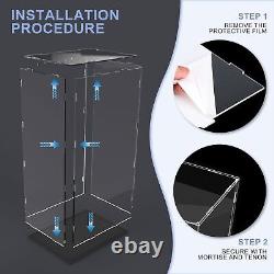 Acrylic Display Case for Large Collectibles, 29 inch Tall Clear Acrylic Box f